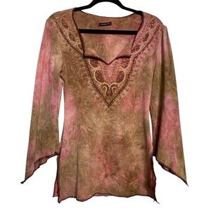 Pink and Brown Whimsical Women's Top